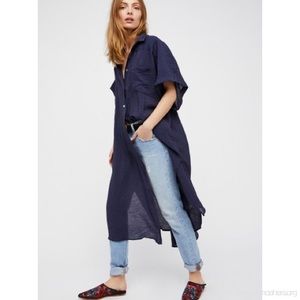 Free People Georgie Maxi Shirt Dress